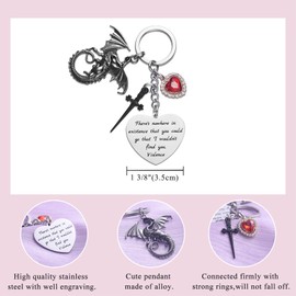 Melix Home Fourth Merch Wings Dragon Keyring 4th Wings Book Lover Gifts for Fans Teens Girls Boys Women Gift, Fourth-dragon keychain