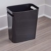 InterDesign Una - Papelera (30,5 cm), Color Azul, Basurero, Negro,