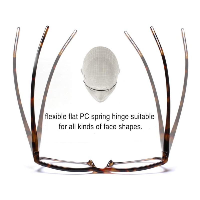 Henotin 5-Pack Reading Glasses Blue Light Blocking Anti Eyestrain Computer