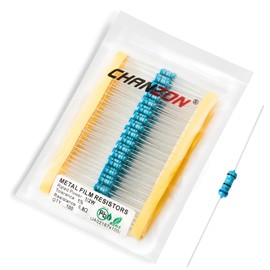Chanzon 100pcs 1/2W (0.5W)6.8Ω ohm Metal Film Fixed Resistor 0.01 ±1% Tolerance 6.8 R MF Through Hole Resistors Current Limiting Rohs Certificated