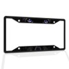 Fastasticdeals Metal Insert License Plate Frame Black Wolf with Blue