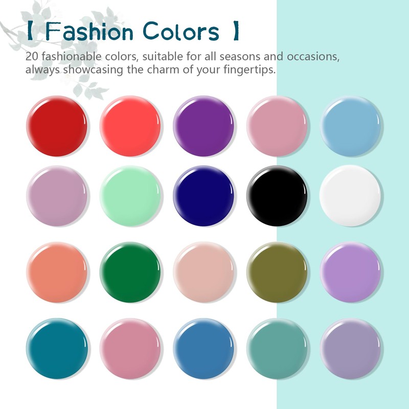 JODSONE 23 PCS Gel Nail Polish Kit with U V