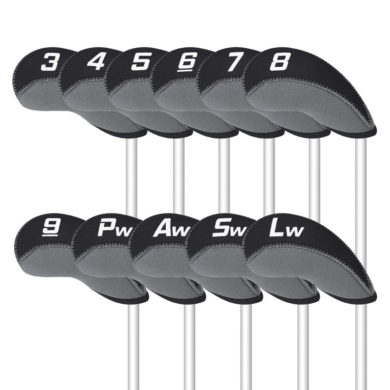 11 Pack Golf Iron Covers Headcovers (3-9, P, A, S,