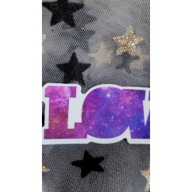 Moonlight Jade STKR055 GALAXY LOVE Shaped Star Sticker | Vinyl Stickers | Stars Sky Celestial