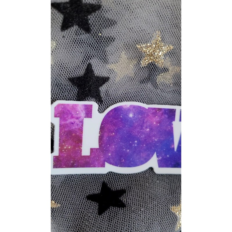 Moonlight Jade STKR055 GALAXY LOVE Shaped Star Sticker | Vinyl