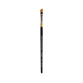 KINGART Premium Original Gold 9400-1/4 Angular Shader Series Artist Brush, Golden Taklon Synthetic Hair, Short Handle, for Acrylic, Watercolor, Oil and Gouache Painting, Size 1/4"