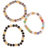 6pcs Beaded Bracelet Shiny Crystal Simple Style Women Girl Jewelry
