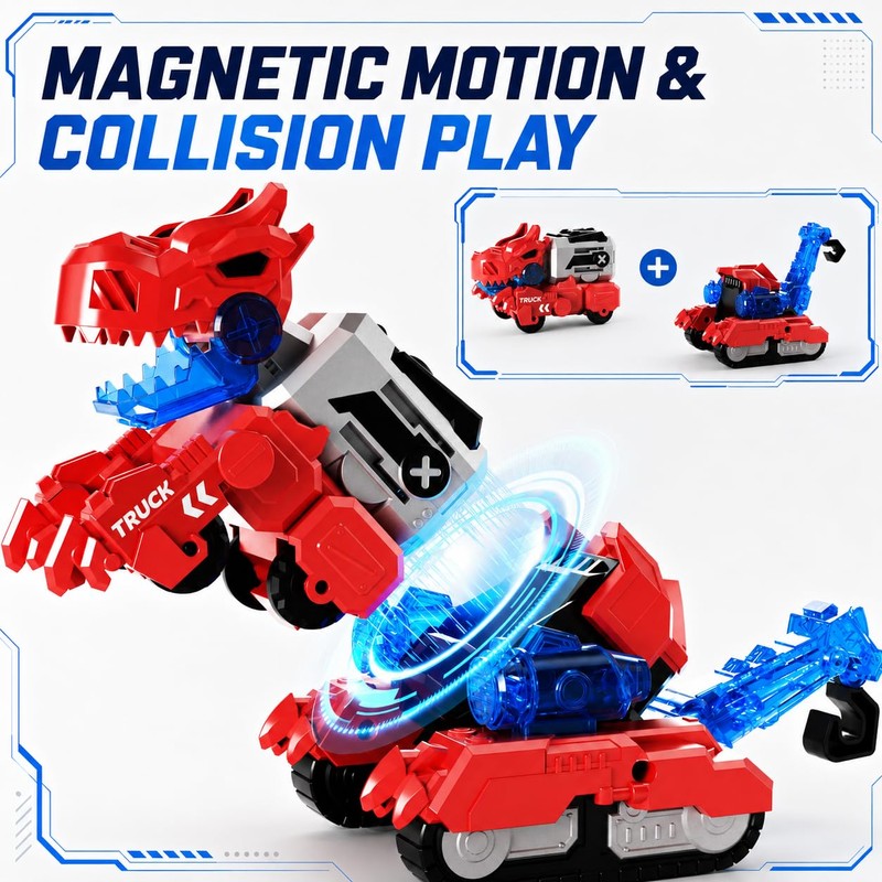 Dimoarch Magnetic Dinosaur Transforming Robot Toys for Boys