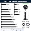 20 Sets 1/4-20 x 1-1/4" Carriage Bolts and Nuts &
