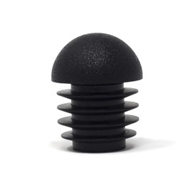 Design61 8 Lamellar Plugs for Round Pipes with Ball Head Diameter 16-17 mm Black