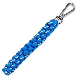 macaroni edge Paracord Braided Colorful Strap, Charm, Carabiner Strap, Bag Charm, Strap, Keys, Lost Prevention, Korean Miscellaneous Goods, blue