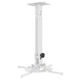 UineHiot Universal Ceiling Projector Bracket for Home and Office Projector，Bracket with Adjustable Telescopic arm，White