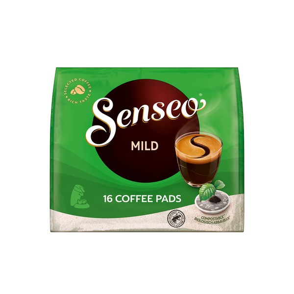 Senseo Pads Mild - Milder Kaffee RA-zertifiziert - 16 Kaffeepads, 111 g