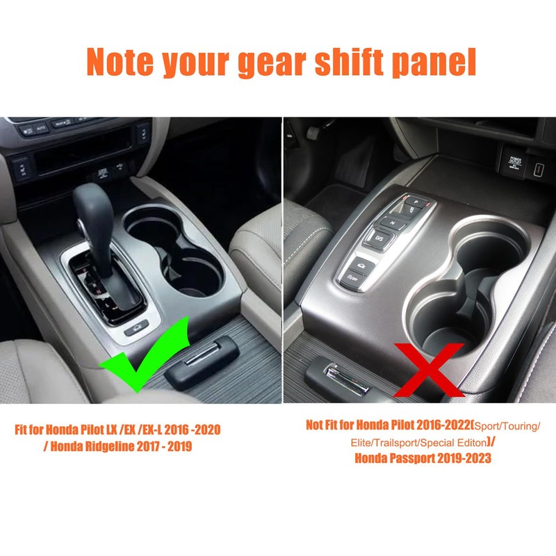 Heutamo Center Console Gear Shift Cup Holder Panel Trim Cover