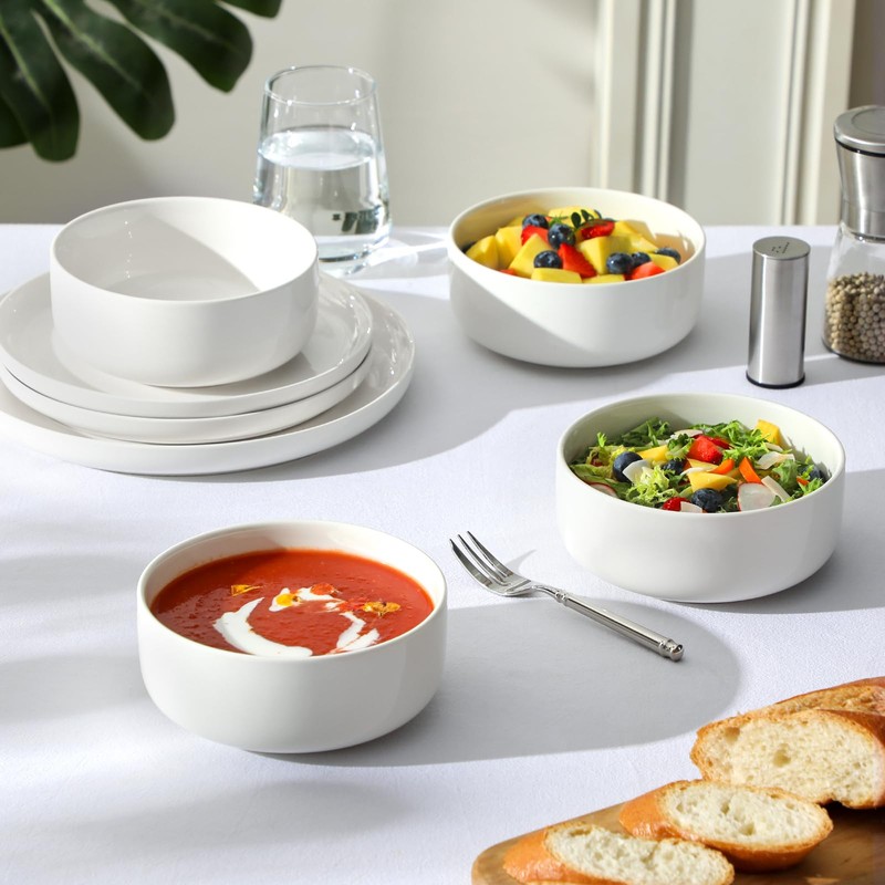 MALACASA 24 OZ Cereal Bowls, 5.8 Inch Soup Bowls Ceramic