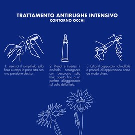 Helan IREOS - Skincare Set for Intensive Anti-Wrinkle Treatment with Eye Cream, Concentrated Anti-Wrinkle Filler 10ml + Deflating & Illuminating Face Serum in Vials for Dark Circles 8ml, Made in Italy