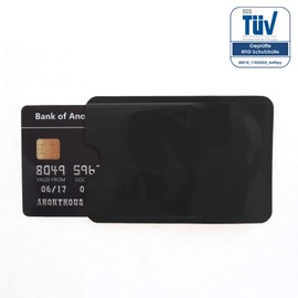 AntiSpyShop RFID Protective Covers, TÜV Approved, NFC Blocker - Credit Card, Bank EC Card Shielding - Pack of 10, multicoloured, 90 x 63 mm, rfid wallet