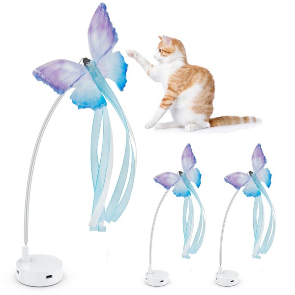 GoldenSun Cat Toy Replaceable Butterflies Toy Accessories, 3 Pcs Safe