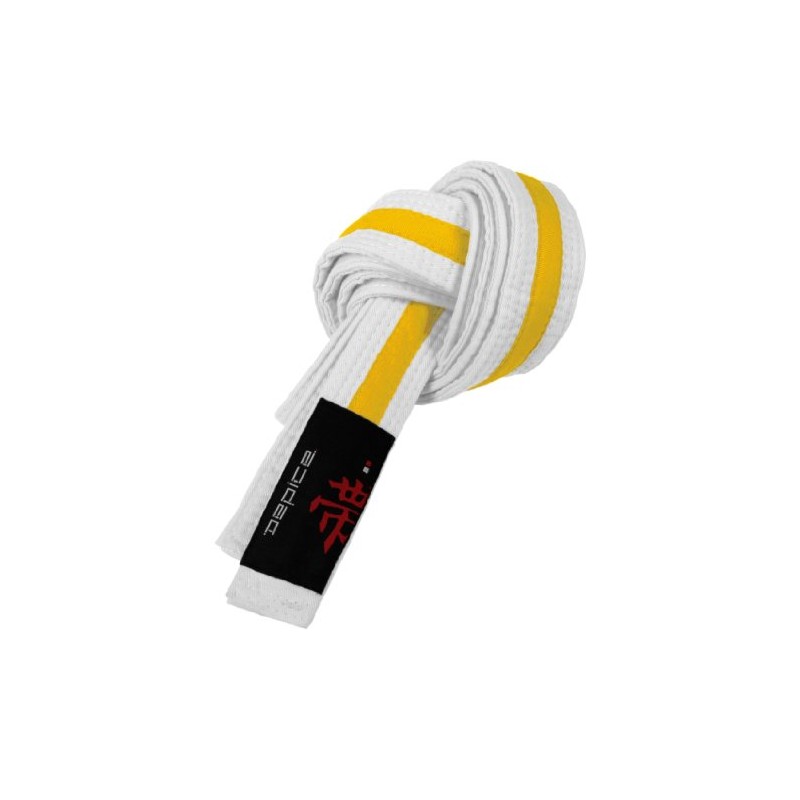 DEPICE Budo Belt White/Yellow 220 Two-Tone - Intermediate Belt Martial