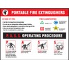 Safety Posters: Portable Fire Extinguishers Laminated Poster, 22" x 28"
