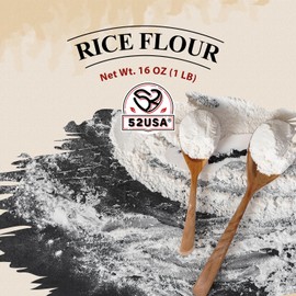 52USA Thai Rice Flour 48 Ounce (Basic), 1 Pound (Pack of 3), Rice Flour for Baking or Cooking, Product of Thailand, All Natural White Rice Flour, Vegan