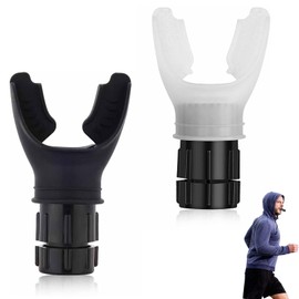 2 x Portable Breathing Trainer, Breathing Trainer, Lung Trainer, Breathing Trainer, Lung Exercise Device with Adjustable Resistance, Improves Strength Endurance (White and Black)