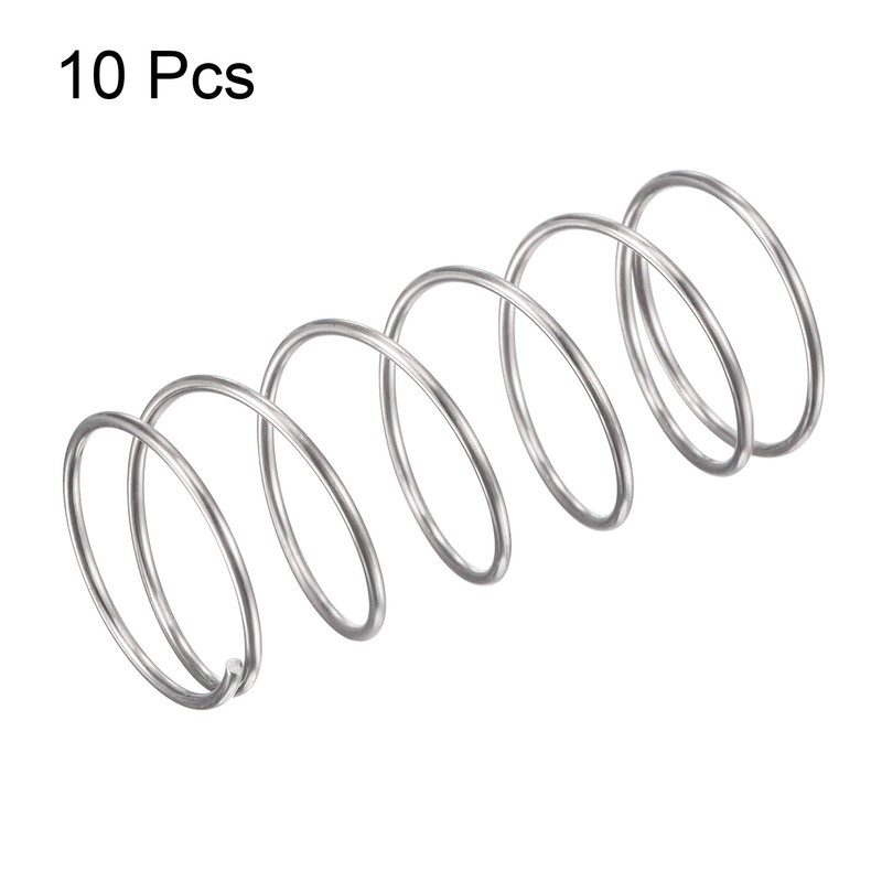 sourcing map Compression Spring, 304 Stainless Steel Compression Springs, Silver