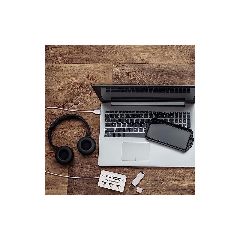 Retoo Hub USB 7 en 1, Lector de Tarjetas, Lector