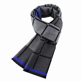 Ueither Men's Soft Warm Autumn and Winter Scarf Comfortable Elegant Tartan Scarves, Color 58