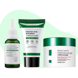 Set 3 pasos antiacné: sérum, crema y mascarilla con ácido salicílico