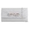 UShopUK Glitter Diamante Bow Shiny Bridal Prom Wedding Evening Clutch