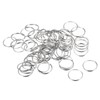 sourcing map Double Loop Split Rings 14 mm Round Key