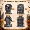 4PCS Halloween Tombstone Decorations – Foam Skeleton Graveyard Props for