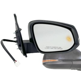 APA Replacement for Exterior Rear View Mirror 2016-2023 TACOMA Power Heated with Blind Spot Detection with Turn Signal Light Paint-to-Match Smooth Cap Passenger Right Side 8791004240 TO1321350