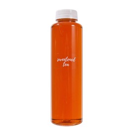 Label Tek Plastic Sweetened Tea Label - Clear with White Font, Water-Resistant - 2" x 1" - 100 Count Box - Restaurantware