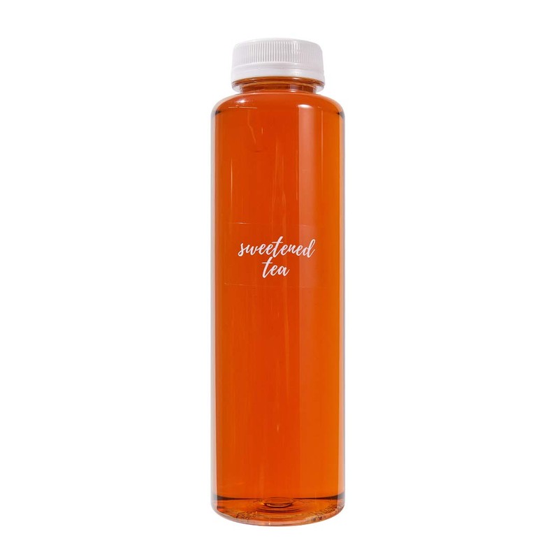 Label Tek Plastic Sweetened Tea Label - Clear with White