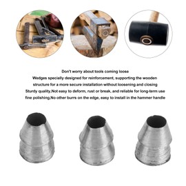 Estink Round Handle Wedges, Pack of 20 Safety Round Handle Wedges Steel Hammer Handle Splitting Wedge Set Hammer Handle Wedge Kit for Axe Claw Hammer Sledge Reinforcement Work (Diameter