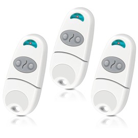 Effdrdfs Garage Door Remote Control, 433.92 MHz Handheld Transmitter Compatible with 433 MHz Handheld Transmitter EV, NA, EE, 2 Channels - White, Pack of 3