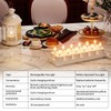 Rechargeable Flameless Tea Lights Candles with Charging Station 12Pcs Battery