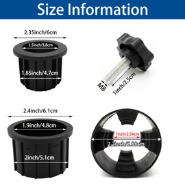 GHAMYEE 8PCS Umbrella Base Stand Hole Ring Plug Cover and Cap Patio Umbrella Stand Replacement Parts Umbrella Stand Base Insert Umbrella Pole Fastening Cap for Outdoor Patio Heavy Umbrella Base