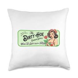Dirty Hoe Garden Supplies Throw Pillow