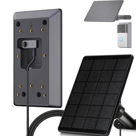 6W Ring Solar Charger Battery Doorbell is Only Compatible with Battery Doorbells (Type-C Port) Waterproof Continuous Solar Panels with 9.8Ft Charging Cable