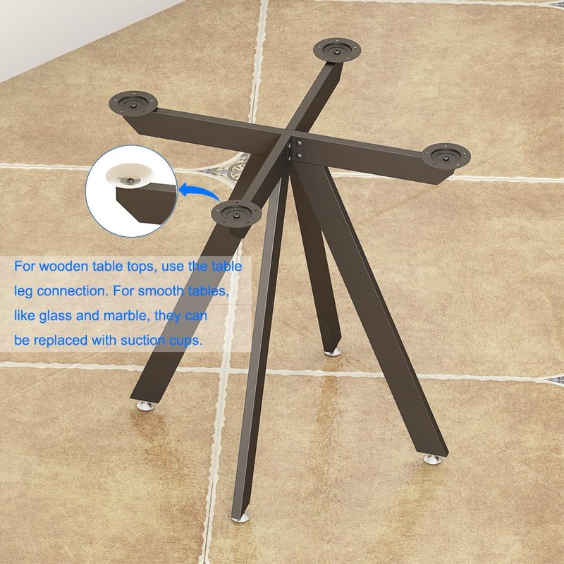 KaKaBB 28 Inch Metal Round Table Legs, Heavy Duty Round