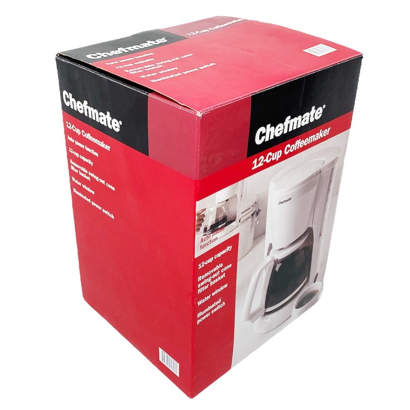 Chefmate 12 Cup Coffeemaker in White
