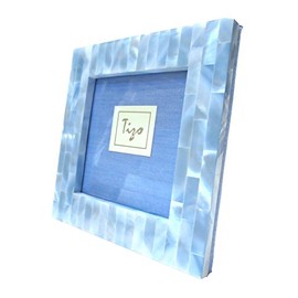 Tizo 3" Square Blue Mother of Pearl Frame