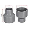 sourcing map PVC DWV Reducing Coupling Schedule 40 Gray 40mm