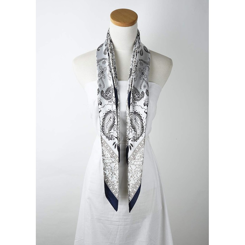 corciova Bufanda cuadrada de seda para mujer, 35 x 35