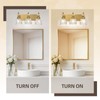 LIROUVET 3 Lights Brass Gold Crystal Bathroom Vanity LightsLight Fixtures