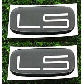 Pair Set LS Cab Emblems 3D Badge Logo Nameplate Sticker Roof Pillar Replacement for LS 15036135 Pickup Truck SUV (Chrome/Black)