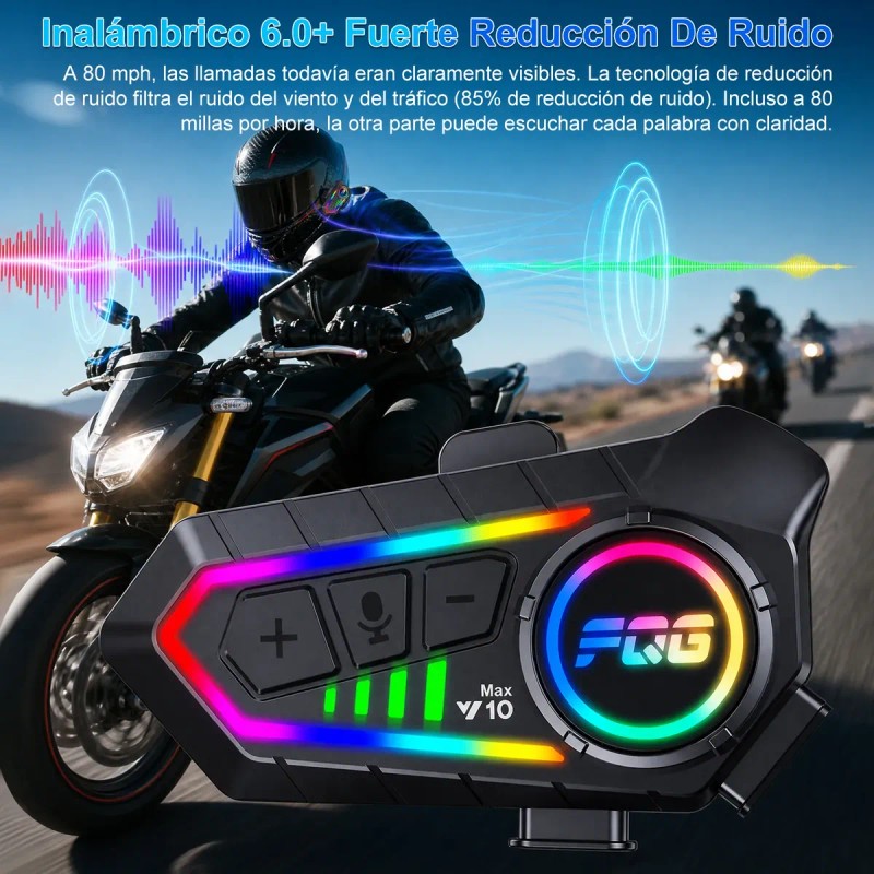 Intercomunicador Para Casco Bluetooth Audífonos Para Moto